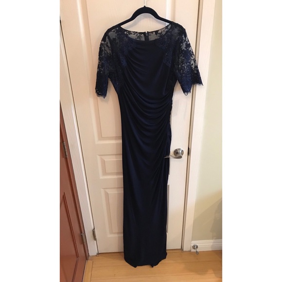 Badgley Mischka Navy Gown - Picture 4 of 5